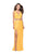 La Femme - 25599 Two Piece Strappy Fitted Dress in Yellow