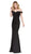 Dancing Queen - 2562 Lace Applique Off-Shoulder Fitted Prom Dress In Black