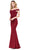 Dancing Queen - 2562 Lace Applique Off-Shoulder Fitted Prom Dress In Red