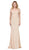 Dancing Queen - 2562 Lace Applique Off-Shoulder Fitted Prom Dress In  Nude