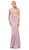Dancing Queen - 2562 Lace Applique Off-Shoulder Fitted Prom Dress In Pink