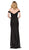 Dancing Queen - 2562 Lace Applique Off-Shoulder Fitted Prom Dress In Black