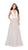 La Femme - 25630 Deep V-neck Tulle A-line Dress in White