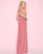 Mac Duggal - 25633L Fitted Jewel Strappy Dress In Pink