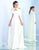 Ieena Duggal  - 25647I Embellished Choker Caped Sheath Gown In White
