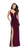 La Femme - 25648 Plunging Sweetheart Crisscross Strapped Gown in Red