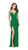 La Femme - 25648 Plunging Sweetheart Crisscross Strapped Gown in Green