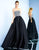 Ieena Duggal  - 25668 Beaded Straight Satin Ballgown In Black