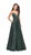 La Femme - 25670 Sleeveless Plunging Sweetheart Satin Gown in Green