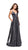 La Femme - 25670 Sleeveless Plunging Sweetheart Satin Gown in Gray and Silver