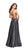 La Femme - 25670 Sleeveless Plunging Sweetheart Satin Gown in Gray and Silver