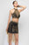 Alyce Paris - Halter Neck Two-Piece Beaded Short Dress 2567 in Black and Gold