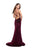 La Femme - 25681 Embellished Sweetheart Strappy Back Trumpet Dress In Red