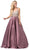 Dancing Queen - 2568 Embellished Plunging V-neck Ballgown In Pink