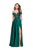 La Femme - 25694 Off Shoulder Lace Pleated Dress In Green