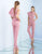 Ieena Duggal  - 25701I Two Piece Draped Ruffle Crepe Jumpsuit In Pink