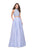 La Femme - 25705 Beaded Two Piece High Neck Gown In Blue