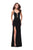 La Femme - 25720 Plunging Sweetheart Fitted Jersey Dress In Black