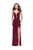 La Femme - 25720 Plunging Sweetheart Fitted Jersey Dress In Red