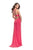 La Femme - 25736 Strappy Back Jersey Sheath Dress In Pink