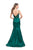 La Femme - 25751 Sleeveless Scalloped Lace Plunge Mermaid Gown In Green