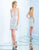 Ieena Duggal  - 25752I Cowl Draped Metallic Sheath Dress In Silver
