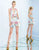 Ieena Duggal  - 25755I Floral Plunging High Neck Romper In Blue and Floral