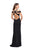 La Femme - 25761 Strappy Back Jersey Sheath Dress In Black