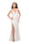 La Femme - 25761 Strappy Back Jersey Sheath Dress In White