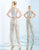 Ieena Duggal  - 25767I Fitted Metallic Fringed Jumpsuit In Silver