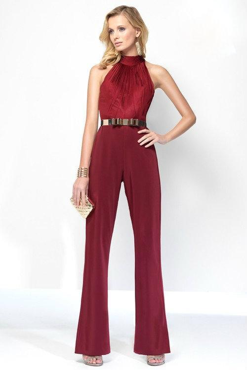 ALYCE PARIS CLAUDINE -JUMPSUIT IN BURGUNDY 2576