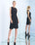 Ieena Duggal  - 25785I Sleeveless Button Trimmed Sheath Dress In Black