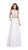 La Femme - 25843 Two-Piece Illusion Paneled Lace Bodice Chiffon Gown in White
