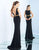 Ieena Duggal  - 25844I Sleeveless Gilt Beaded Sheath Gown In Black