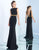 Ieena Duggal  - 25844I Sleeveless Gilt Beaded Sheath Gown In Black