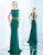 Ieena Duggal  - 25844I Sleeveless Gilt Beaded Sheath Gown In Green