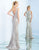 Ieena Duggal  - 25845I Ribbed Jersey Fitted Gown In Silver