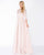 Mac Duggal - 25850R Quarter Sleeve Floral Beaded A-Line Gown In Pink