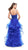 La Femme - Beaded Lace Plunging Sweetheart Ruffled Dress 25857 In Blue