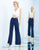 Ieena Duggal  - 25857I Two Piece Criss Cross Jumpsuit In White and Blue