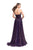La Femme - 25886 Strapless Sweetheart A-line Dress In Purple and Multi-Color