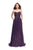 La Femme - 25886 Strapless Sweetheart A-line Dress In Purple and Multi-Color