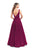 La Femme - 25895 Sparkling Bateau A-line Dress In Pink