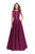 La Femme - 25895 Sparkling Bateau A-line Dress In Pink