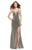 La Femme - 25901 Sleeveless Deep Sweetheart Sheath Dress in Silver and Gold