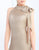 Ieena Duggal - 25901I High Halter Bow Fitted Cocktail Dress in Gold