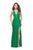 La Femme - 25904 Crisscross Deep Sweetheart Sheath Dress In Green
