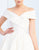 Ieena Duggal - 25917I Folded Off Shoulder Ballgown in White and Gold