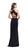 La Femme - 25919 Two Piece Beaded Lace Jersey Sheath Dress in Black