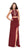 La Femme - 25919 Two Piece Beaded Lace Jersey Sheath Dress in Red